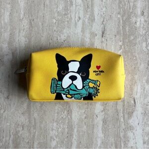 Marc Tetro NYC Boston terrier cosmetic/pencil pouch